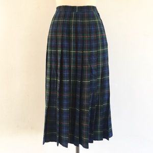 Vintage 1950s Pendleton Tartan Pleated Skirt
